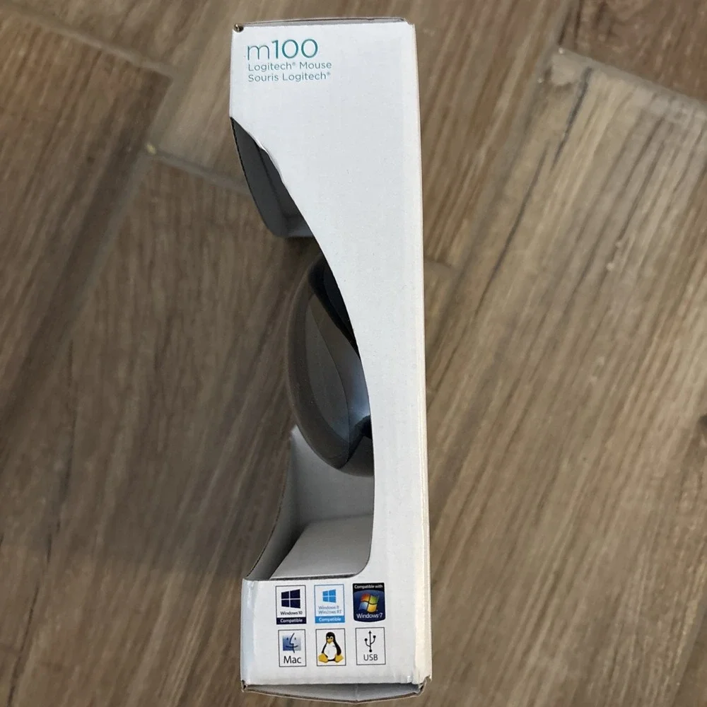 Logitech - M100 USB Wired‎ Optical Ambidextrous Mouse - NEW